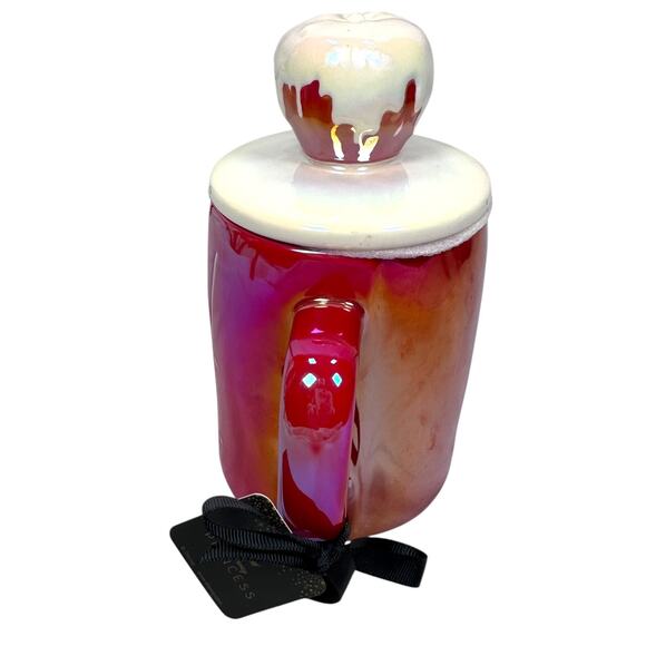 Rae Dunn Disney Princess Snow White Mug With Poison Apple Lid Red Ceramic New - Picture 4 of 9